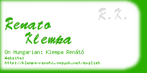 renato klempa business card